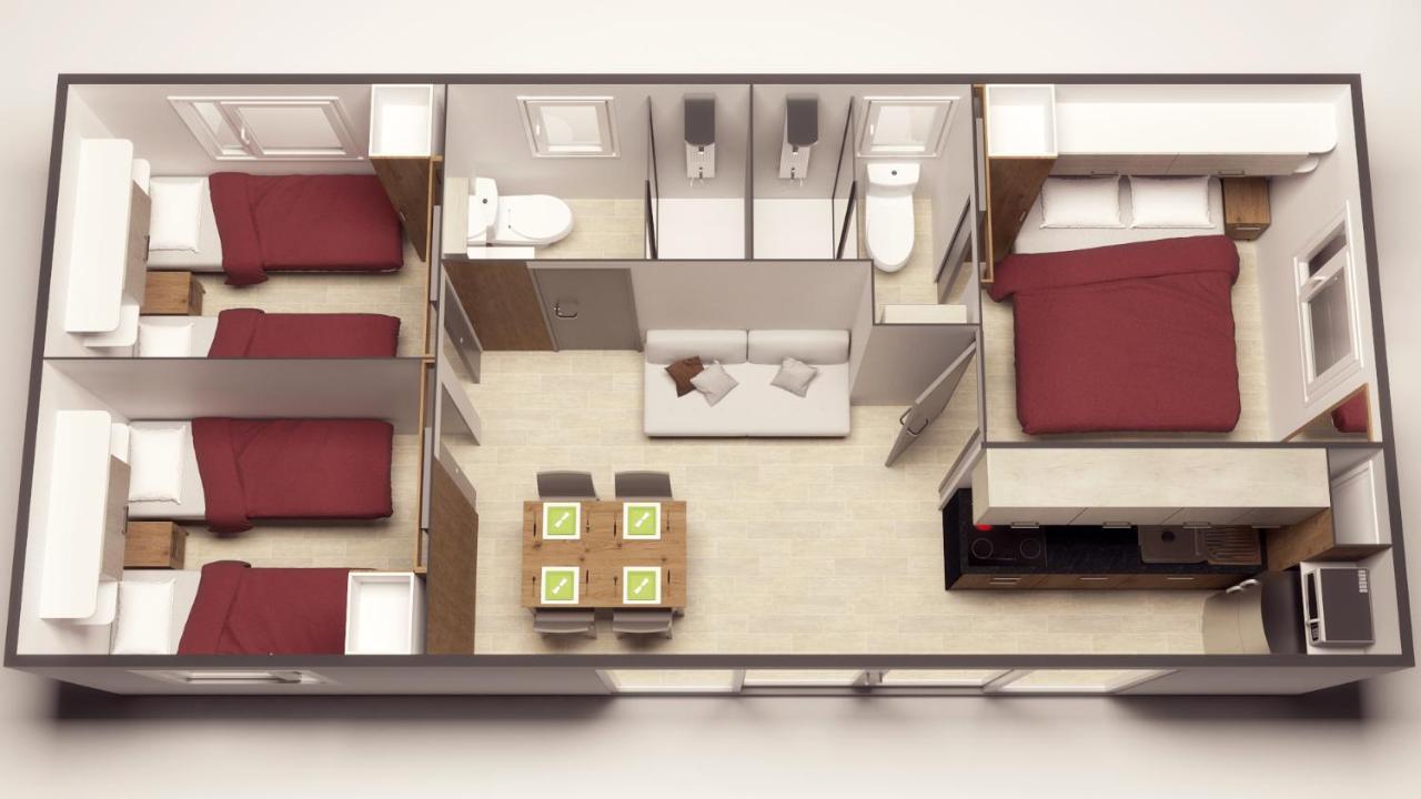 Mobile Homes Camping Santa Marina, Lanterna Tar-Vabriga Exteriér fotografie A typical layout of a mobile home