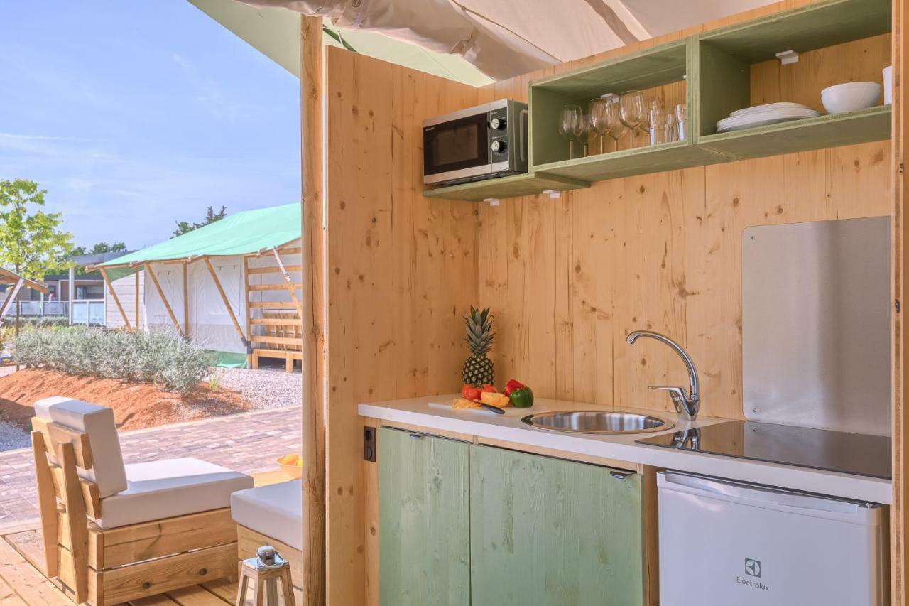 Mobile Homes Camping Santa Marina, Lanterna Tar-Vabriga Exteriér fotografie Kitchen in a mobile home